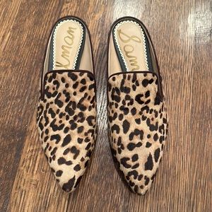 Sam Edelman leopard mules, size 6.5